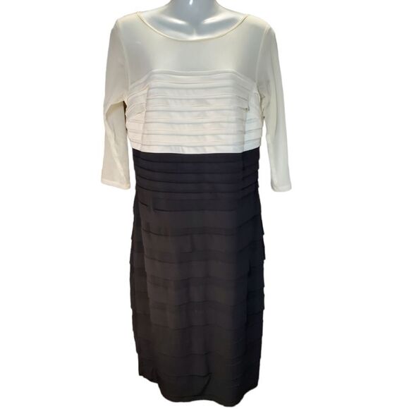 SANGRIA Black & white stretchy dress 12 - Picture 1 of 5